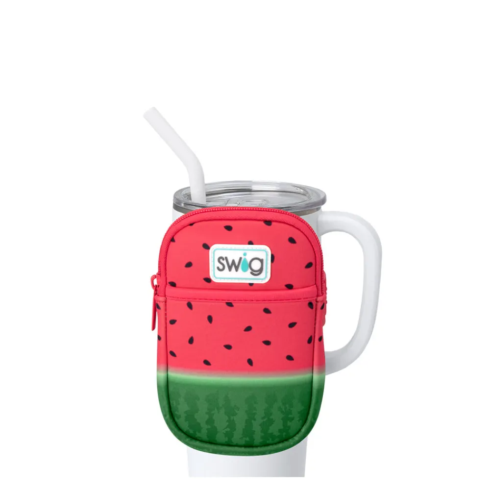 Swig Life Travel Mugs|Drinking Buddies^Melon Slice Mega Mug Pouch