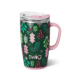 Swig Life Travel Mugs|Merry Mistletoe^Merry Mistletoe Travel Mug 18oz
