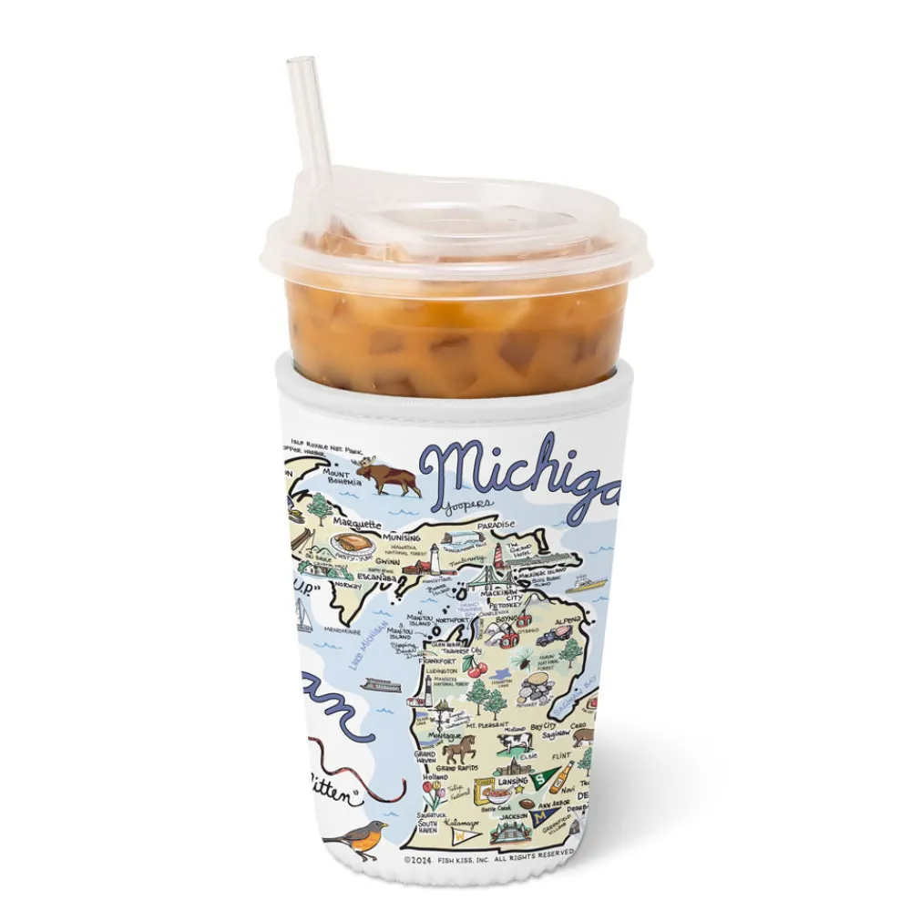 Swig Life Drink Coolies New Sizes!^Michigan Medium Iced Cup Coolie