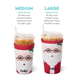 Swig Life Drink Coolies New Sizes!|Mr. Claus^Mr. Claus Medium Iced Cup Coolie