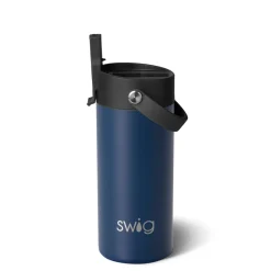 Swig Life Tumblers New Sizes!|Water Bottles^Navy Flip + Sip Slim Tumbler (12oz) -