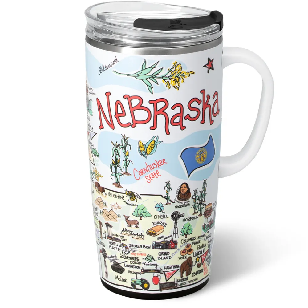 Swig Life Travel Mugs^Nebraska Travel Mug 22oz