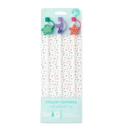 Swig Life Lids, Straws + More|Shell Yeah^Ocean Straw Topper Set -