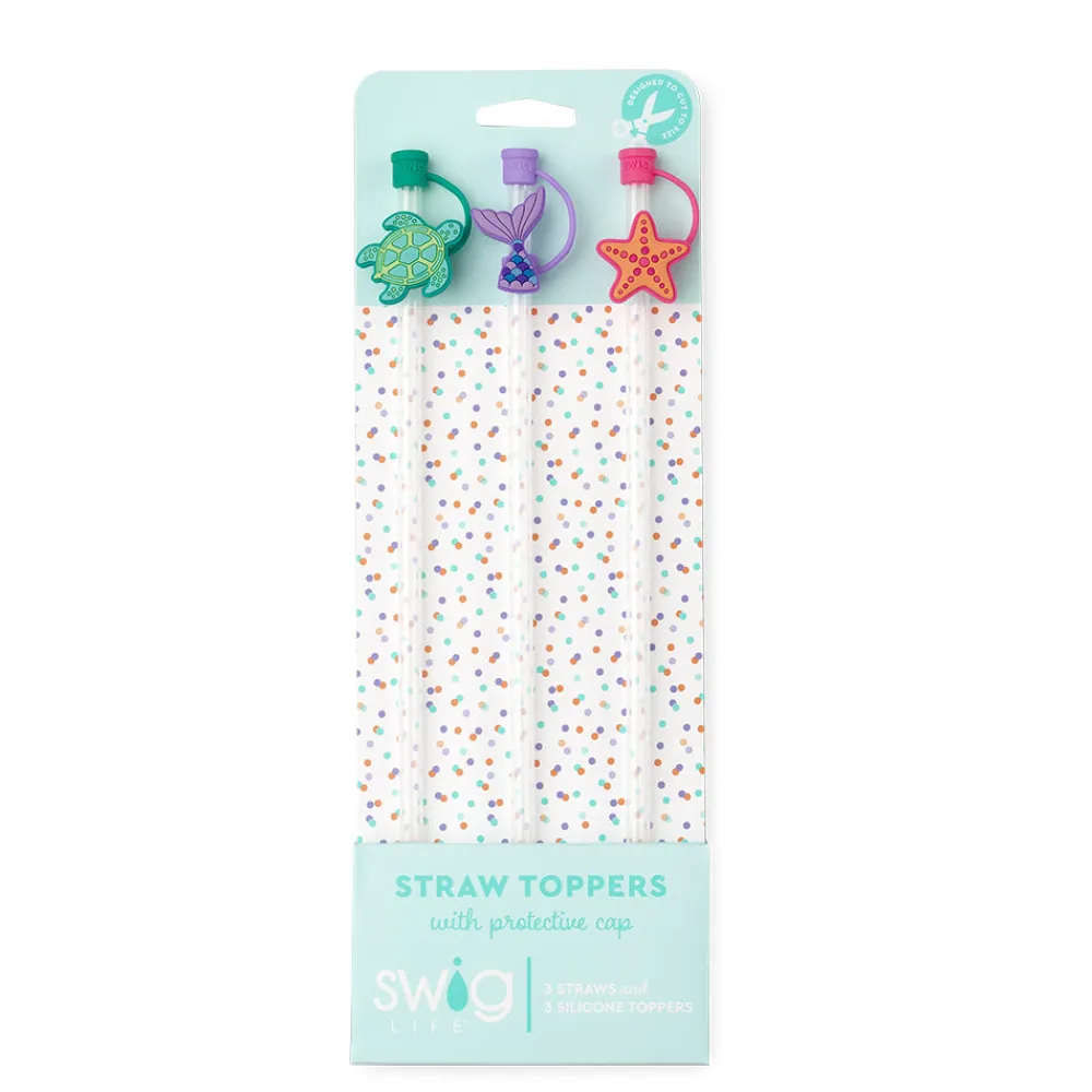 Swig Life Lids, Straws + More|Shell Yeah^Ocean Straw Topper Set -