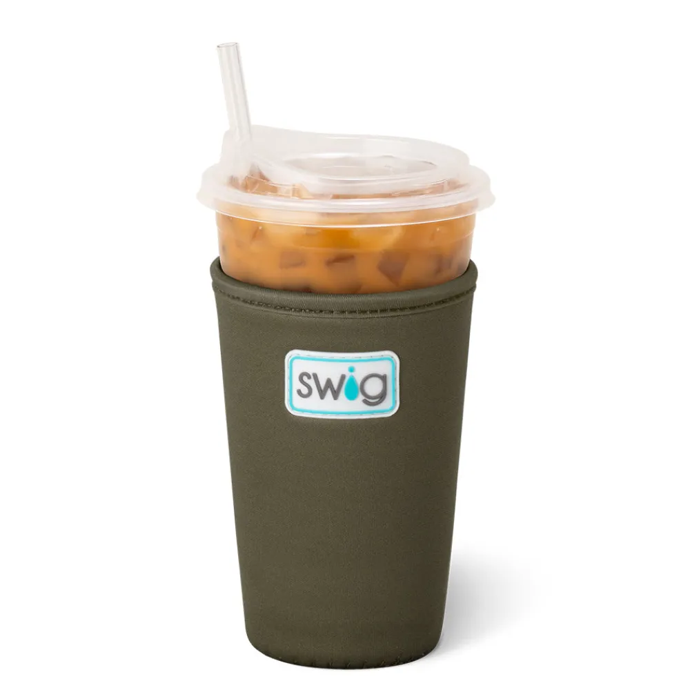 Swig Life Drink Coolies New Sizes!|Gameday^Olive Medium Iced Cup Coolie