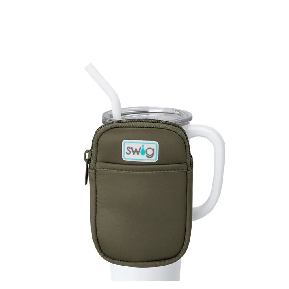 Swig Life Travel Mugs|Drinking Buddies^Olive Mega Mug Pouch