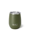 Swig Life Wine + Cocktails|Solids^Olive Stemless Wine Cup (14oz) -