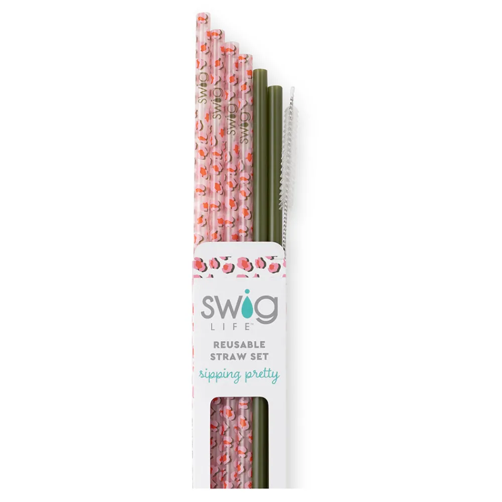 Swig Life Lids, Straws + More^On The Prowl + Olive Reusable Straw Set