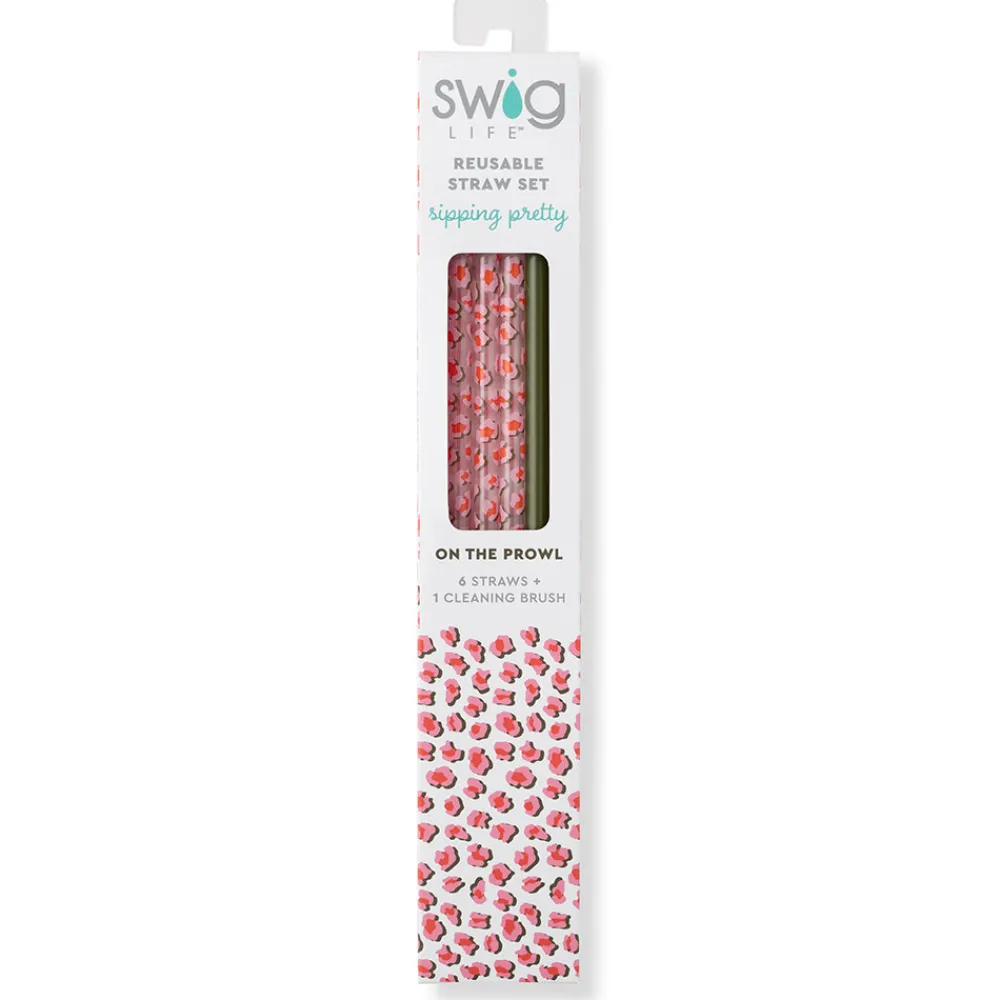Swig Life Lids, Straws + More^On The Prowl + Olive Reusable Straw Set