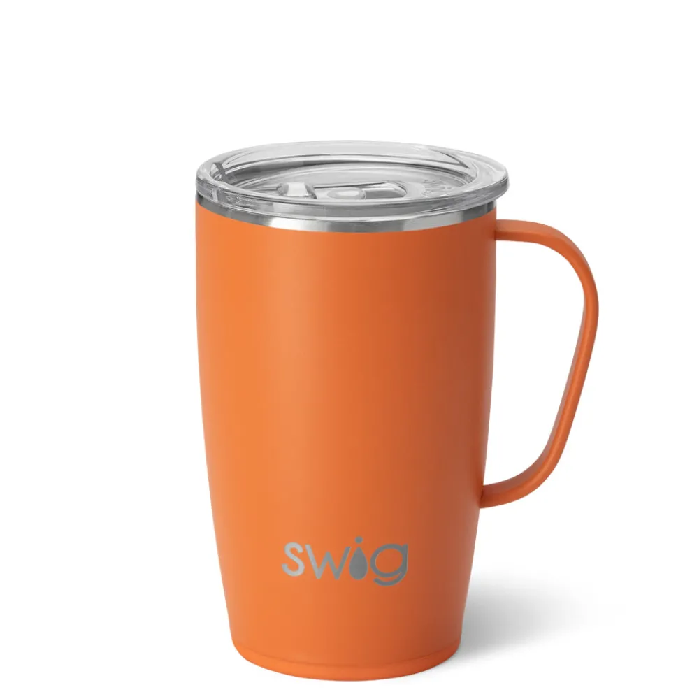 Swig Life Travel Mugs|Solids^Orange Insulated Travel Mug (18oz) -