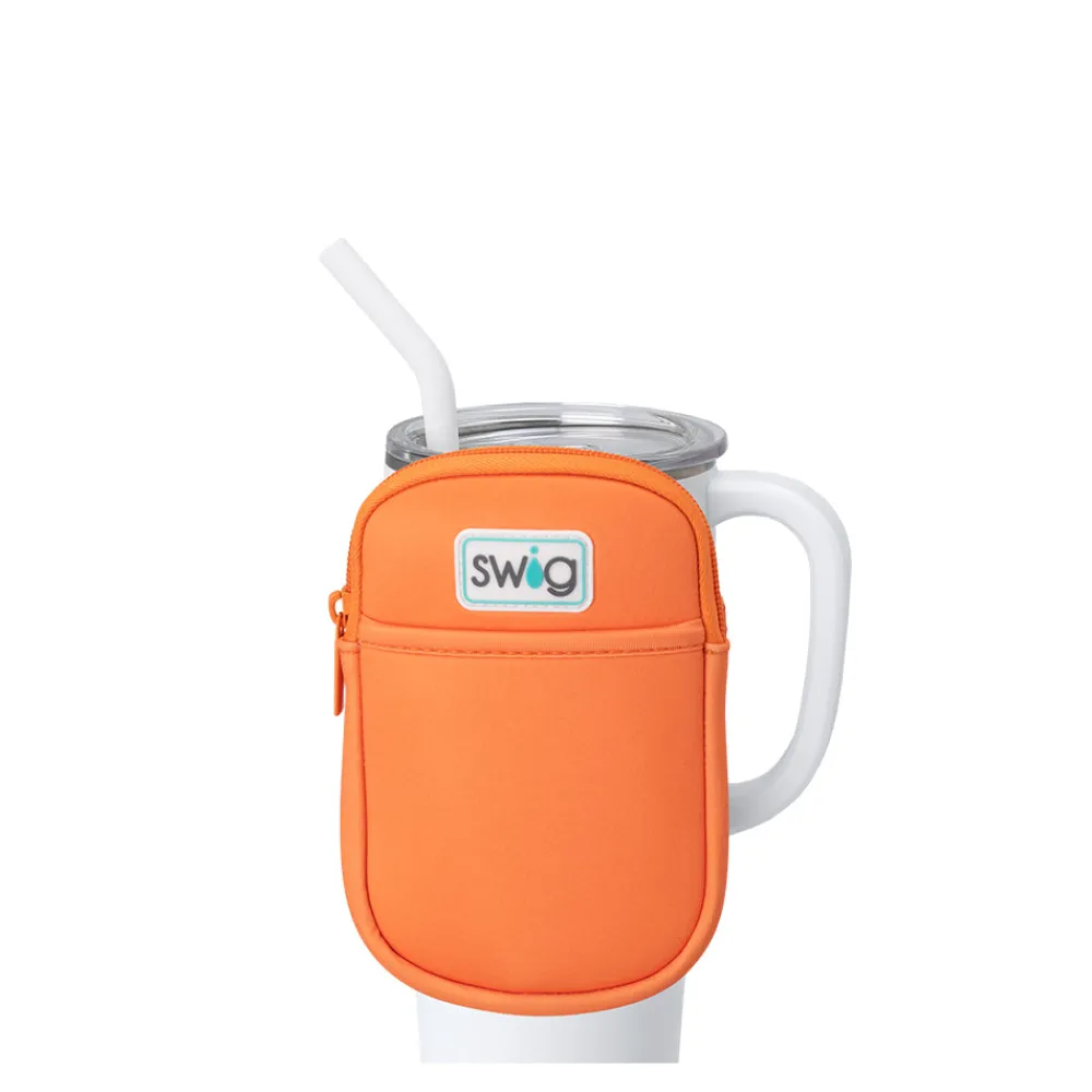 Swig Life Travel Mugs|Drinking Buddies^Orange Mega Mug Pouch
