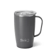 Swig Life Travel Mugs|Solids^18oz Insulated Matte Grey Travel Mug -
