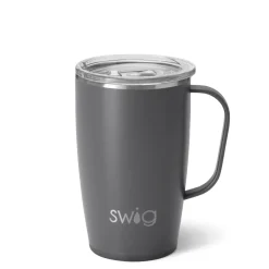 Swig Life Travel Mugs|Solids^18oz Insulated Matte Grey Travel Mug -