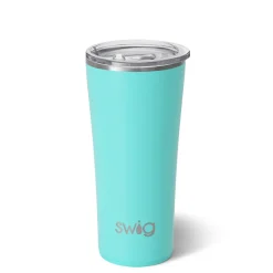 Swig Life Tumblers New Sizes!|Solids^22oz Matte Aqua Insulated Stainless Steel Tumbler |