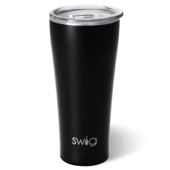 Swig Life Tumblers New Sizes!|Solids^32oz Matte Black Insulated Stainless Steel Tumbler -