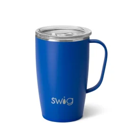 Swig Life Travel Mugs|Solids^18oz Matte Royal Blue Insulated Travel Mug -