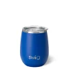 Swig Life Wine + Cocktails|Solids^14oz Matte Royal Blue Stemless Wine Cup -