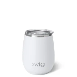 Swig Life Wine + Cocktails|Solids^14oz Matte White Stemless Wine Cup -