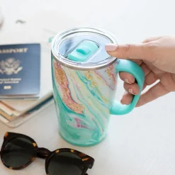 Swig Life Travel Mugs|Wanderlust^18oz Wanderlust Insulated Travel Mug with Handle -