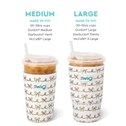 Swig Life Drink Coolies New Sizes!|Shimmers^Pretty In Pearl Medium Iced Cup Coolie