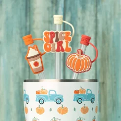 Swig Life Lids, Straws + More|The Bootique^Pumpkin Spice Girl Straw Topper Set -