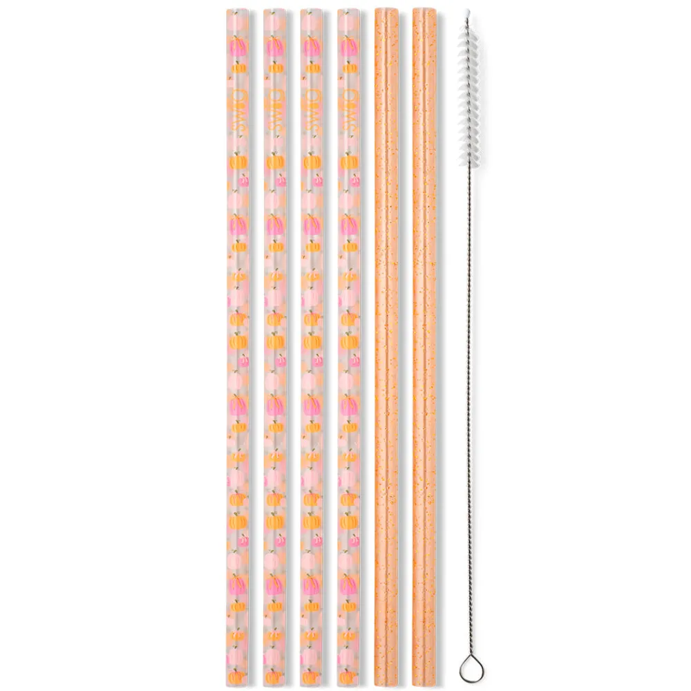 Swig Life Lids, Straws + More|Pumpkins And Bows Best Seller!^Pumpkins and Bows Reusable Straw Set