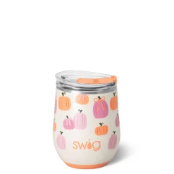 Swig Life Wine + Cocktails|Pumpkins And Bows Best Seller!^Pumpkins and Bows Stemless Wine 12oz