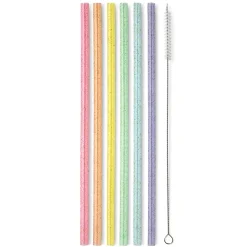 Swig Life Lids, Straws + More|Garden Party^Rainbow Glitter Reusable Straw Set -