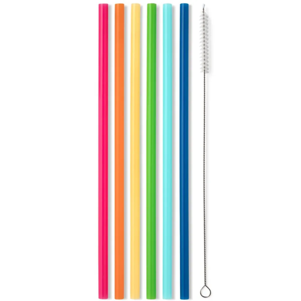 Swig Life Lids, Straws + More^Rainbow Reusable Straw Set -