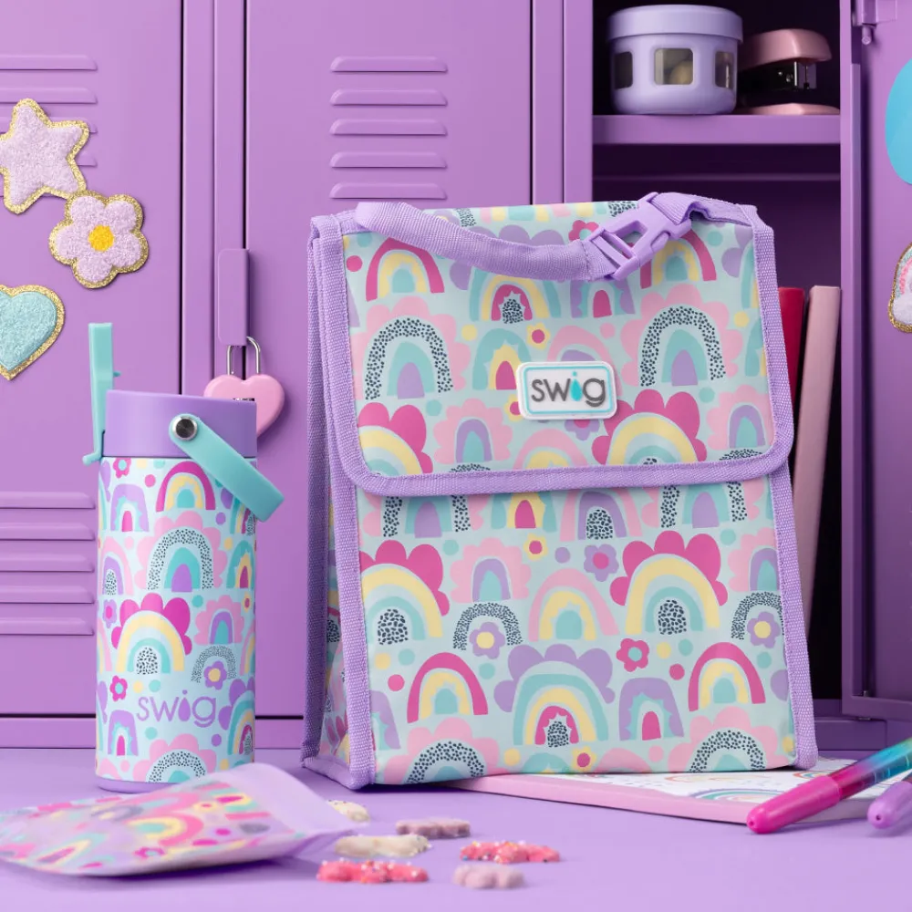 Swig Life Lunchware|Sips For Kids^Rainglow Foldi Lunch Bag -