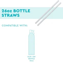 Swig Life Lids, Straws + More|Water Bottles^Replacement Straws 2-Pack (20oz Flip + Sip Bottle) -