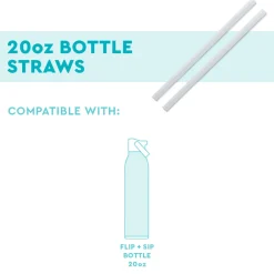 Swig Life Lids, Straws + More|Water Bottles^Replacement Straws 2-Pack (20oz Flip + Sip Bottle) -