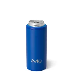 Swig Life Wine + Cocktails|Solids^Royal Blue 12oz Insulated Skinny Can Cooler -
