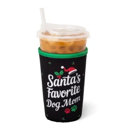 Swig Life Drink Coolies New Sizes!|Santa's Favorite Dog Mom^Santa's Favorite Dog Mom Medium Iced Cup Coolie