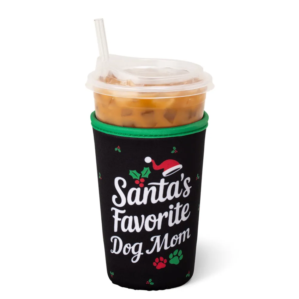 Swig Life Drink Coolies New Sizes!|Santa's Favorite Dog Mom^Santa's Favorite Dog Mom Medium Iced Cup Coolie