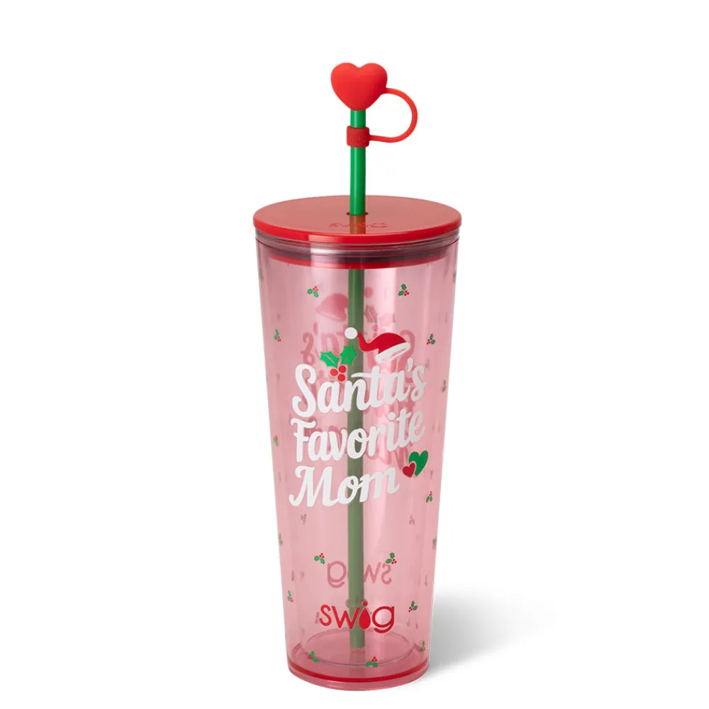 Swig Life Holiday Shop|Santa's Favorite Mom^Santa's Favorite Mom Plastic Tumbler 24oz