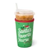 Swig Life Drink Coolies New Sizes!|Santa's Favorite Nurse^Santa's Favorite Nurse Medium Iced Cup Coolie