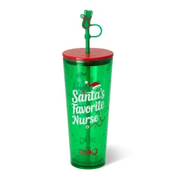 Swig Life Santa's Favorites|Santa's Scrubs^Santa's Favorite Nurse Plastic Tumbler 24oz