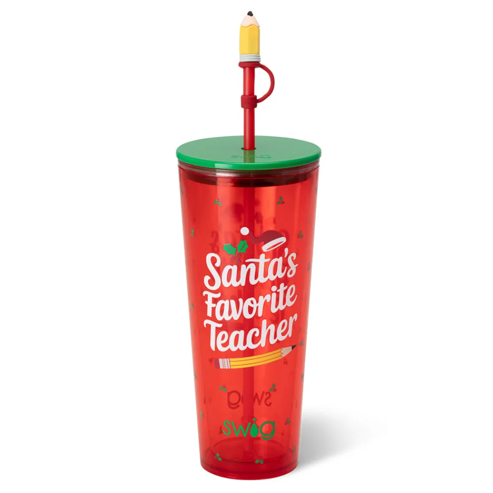 Swig Life Santa's Favorites|Holiday Shop^Santa's Favorite Teacher Plastic Tumbler 24oz