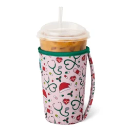 Swig Life Drink Coolies New Sizes!|Santa's Scrubs^Santa's Scrubs Medium Iced Cup Coolie