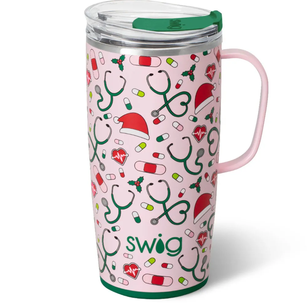 Swig Life Travel Mugs|Santa's Scrubs^Santa's Scrubs Travel Mug 22oz