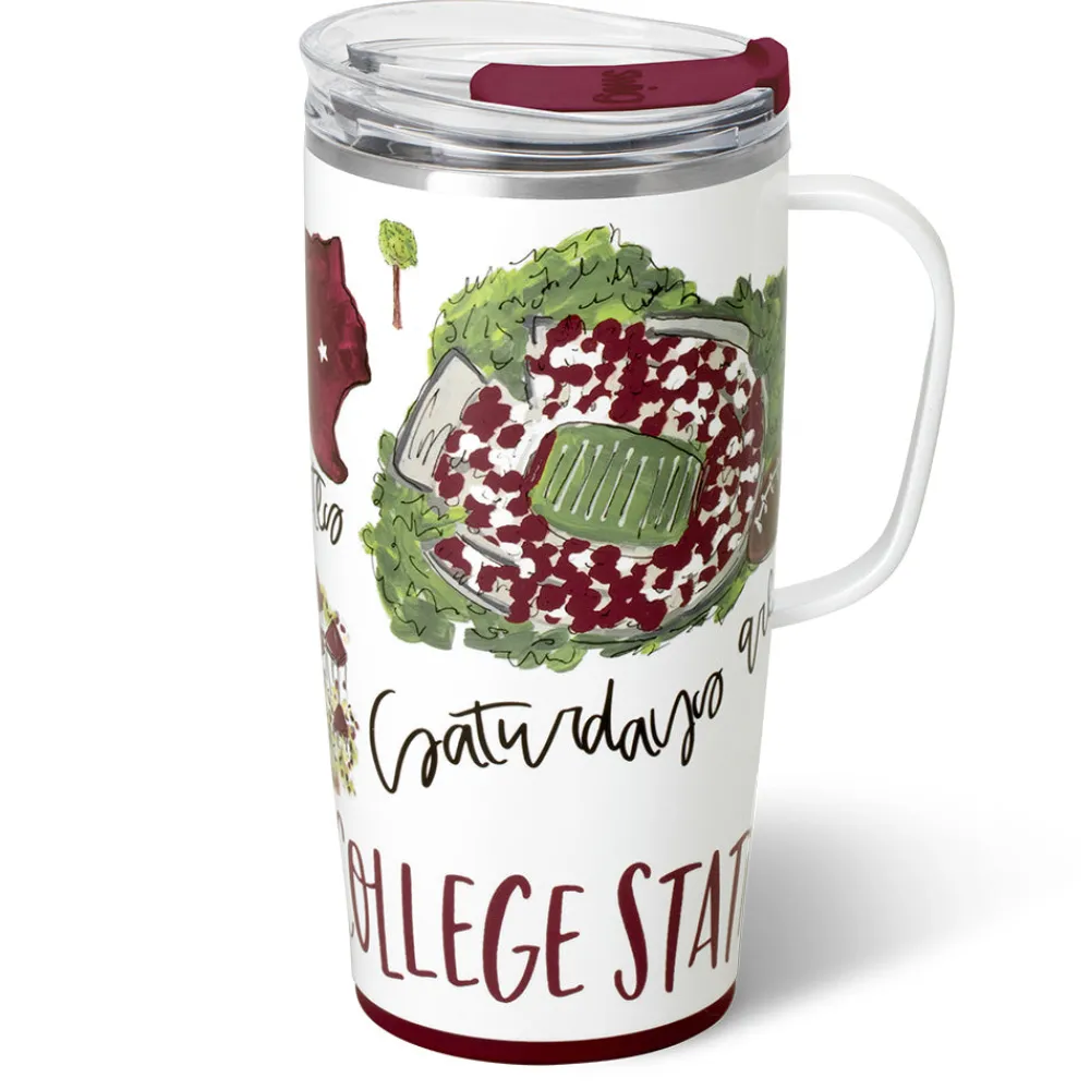 Swig Life Travel Mugs|Gameday^Satudays in College Station Travel Mug 22oz