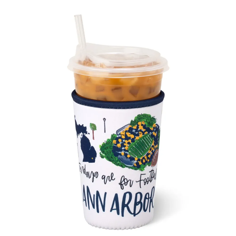 Swig Life Drink Coolies New Sizes!|Gameday^Saturdays in Ann Arbor Medium Iced Cup Coolie
