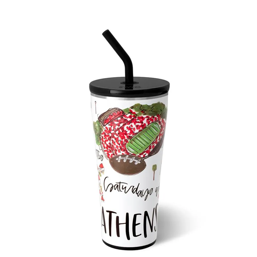 Swig Life Tumblers New Sizes!|Gameday^Saturdays In Athens, GA 32oz Straw Tumbler -