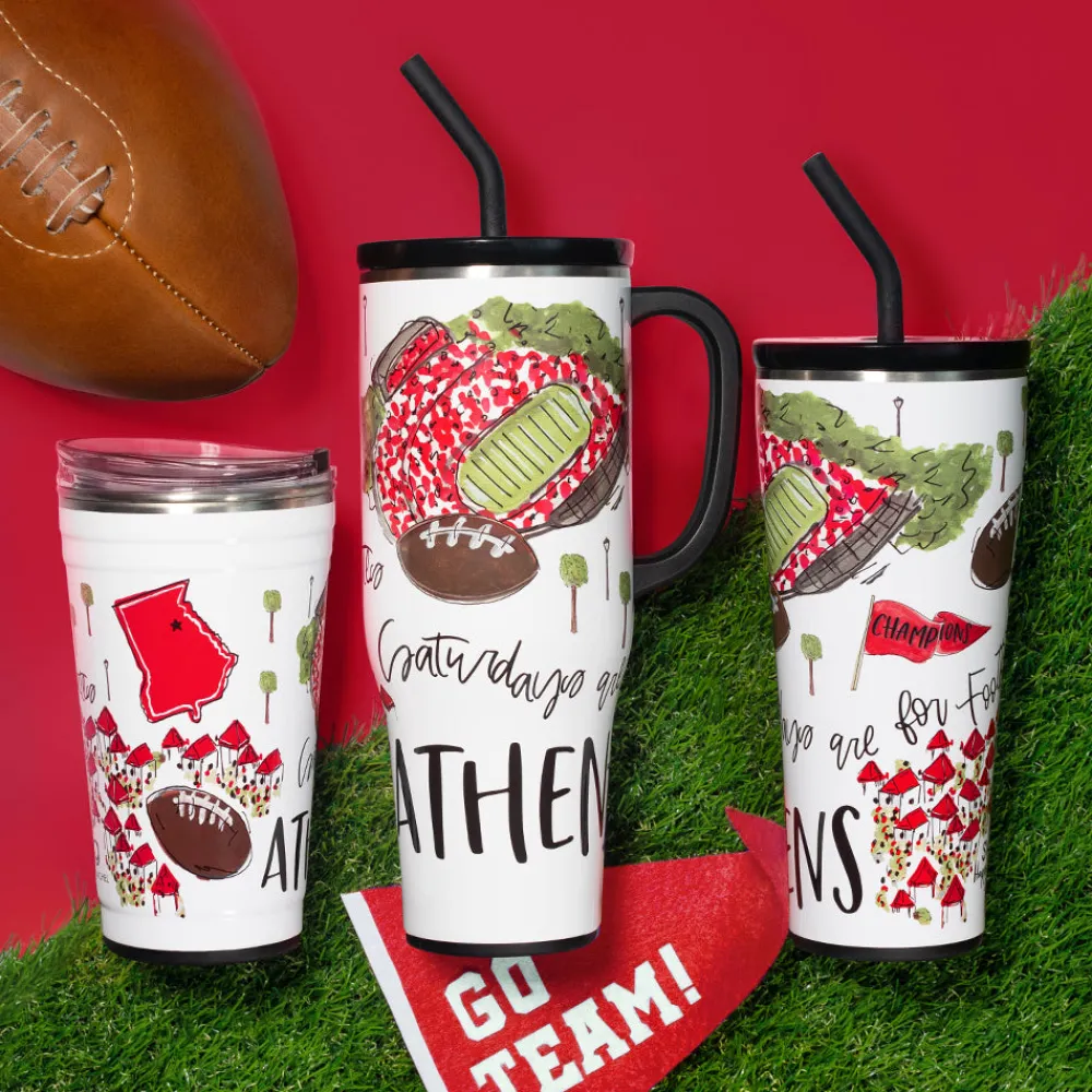 Swig Life Tumblers New Sizes!|Gameday^Saturdays In Athens, GA 32oz Straw Tumbler -