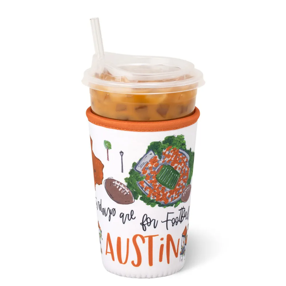 Swig Life Drink Coolies New Sizes!|Gameday^Saturdays in Austin Medium Iced Cup Coolie
