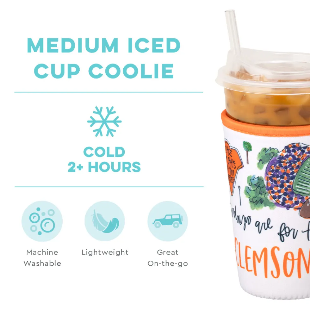 Swig Life Drink Coolies New Sizes!|Gameday^Saturdays in Clemson Medium Iced Cup Coolie