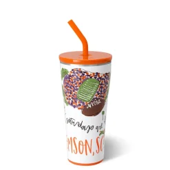 Swig Life Tumblers New Sizes!|Gameday^Saturdays In Clemson, SC 32oz Straw Tumbler -