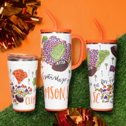 Swig Life Tumblers New Sizes!|Gameday^Saturdays In Clemson, SC 32oz Straw Tumbler -