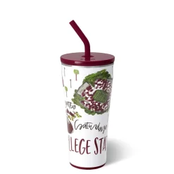 Swig Life Tumblers New Sizes!|Gameday^Saturdays In College Station, TX 32oz Straw Tumbler -